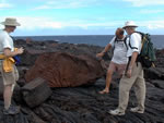 Kiko shows a lava imprint